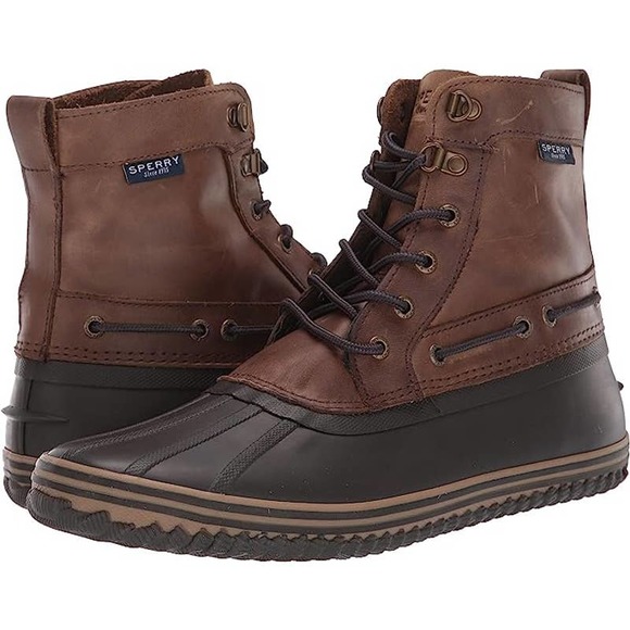 Sperry Mens Huntington Duck Boot Boots, Brown/Dk Brown, 7 - Picture 2 of 7